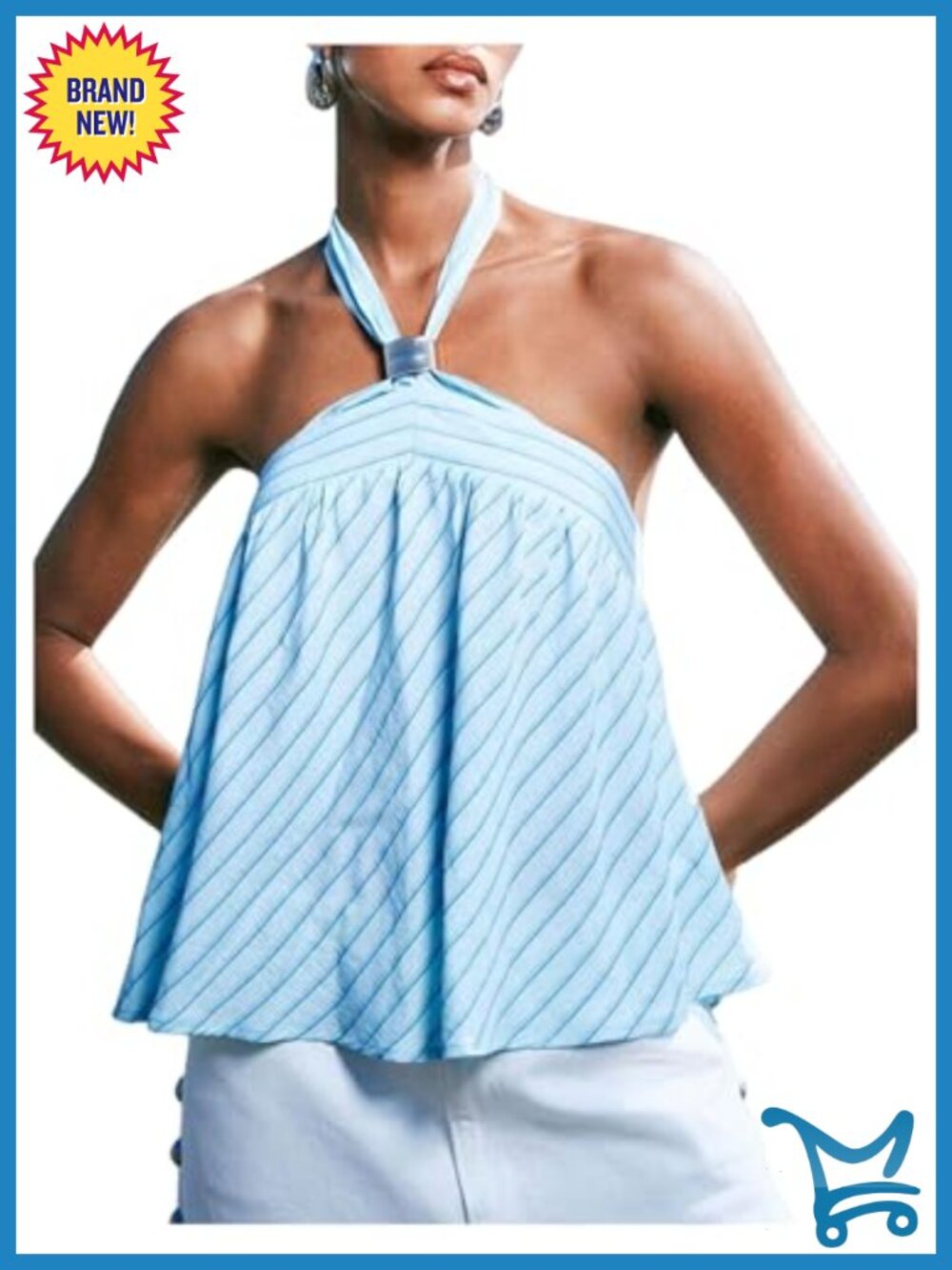 Women's Going Out Tank Top Tie Back Halter Sleeveless Swiss Dot